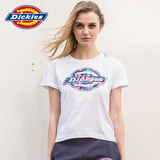 Dickies2016春季新款女装经典logo印花短袖T恤打底衫162W30EC23