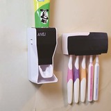 洗士多创意牙刷架套装浴室置物架牙膏挂架自动挤牙膏器挤压器包邮