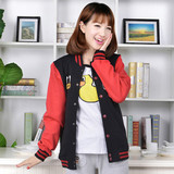 新款秋冬季韩版pancoat duck卫衣开衫秋装外套女冬棒球衫棒球服