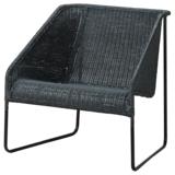 ◆IKEA 维科特 单人沙发/扶手椅(藤编 黑色)西安宜家代购