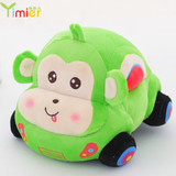 创意小汽车毛绒玩具猴子公仔布娃娃抱枕儿童玩偶 生日礼物男女孩
