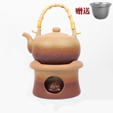 日式煮茶炉陶瓷酒精炉纯手工粗陶提梁壶烧水煮酒壶功夫茶茶壶包邮
