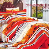 四件套全棉卡通 秋冬季纯棉简约婚庆床上用品1.5m1.8米