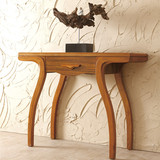 中式实木玄关桌 现代简约小户型客厅玄关台白腊木供桌条案柜特价