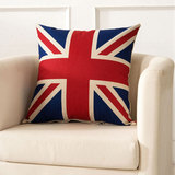 亚麻米字旗抱枕含枕芯汽车沙发办公室腰靠卡通靠垫可拆洗英国国旗