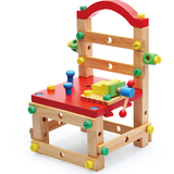 榉木制儿童螺母组合积木工具椅 宝宝拆装工作椅鲁班椅工具台玩具