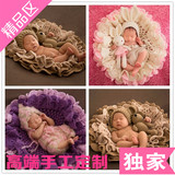 出租婴儿满月照摄影服装 宝宝百天百日照新生儿道具 儿童拍照毯子