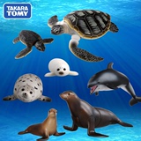 TOMY多美卡仿真海洋动物儿童玩具男孩模型海豚海龟企鹅鲨鱼鳄鱼