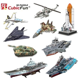 乐立方3d立体拼图辽宁号航母模型 航空母舰拼装坦克飞机儿童玩具