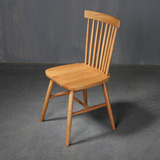 日式简约餐椅白橡木实木靠背椅北欧宜家书椅创意原木会客洽谈椅子