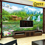 大型壁画 现代中式影视墙壁纸山水画客厅电视背景墙纸壁画 风景图