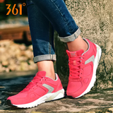 361度女鞋跑步鞋2016夏季皮面运动鞋 361超轻透气软底舒适旅游鞋