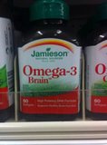 加拿大直邮 Jamieson 健美生Omega-3 Brain 孕妇专用DHA 胎儿补脑