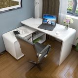 简易烤漆电脑桌 简约台式家用书桌书柜组合 宜家转角写字台办公桌
