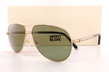 新款 Mont Blanc万宝龙男士太阳眼镜 517S 28R金+偏光墨绿片