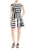【美国代购】Kate Spade New York multi stripe 黑白复古连衣裙