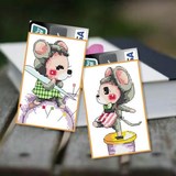 【女巫十字绣】自配DMC原创套件 十字绣卡套老鼠：可爱老鼠