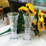 透明玻璃花瓶简约时尚餐桌酒店客房一枝花台面摆件插花单支小花瓶