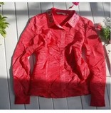 YUPAI鱼渔牌正品F12C2013 糖果红皱皱长袖衬衫原价958