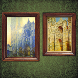 油画纯手绘临摹高端定制 欧式风景 印象派莫奈 鲁昂大教堂系列