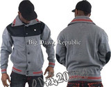 美国代购 嘻哈外套夹克 ROCAWEAR灰色个性时尚潮流舒适棒球服