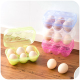 居家家塑料放鸡蛋整理收纳盒小保鲜盒 冰箱鸡蛋托蛋盒子6格鸡蛋盒