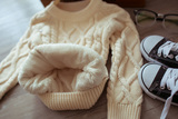 反季清仓儿童毛衣针织衫男女童婴儿宝宝加绒加厚纯色线衣秋冬装