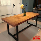 北欧风格办公桌 实木会议桌 铁艺咖啡桌休闲桌 宜家实木餐桌