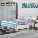 板式床双人床软包气动储物床现代简约床1.2.1.5米.1.8高箱床家具