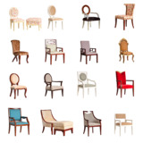 高端定制 实木餐椅客厅咖啡厅椅子 现代简约榉木椅 欧式美式特价