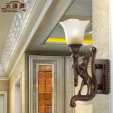天瑞源复古欧式壁灯马头灯客厅壁挂灯美式阳台楼梯走廊过道墙壁灯