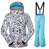 GSOU SNOW正品儿童款滑雪服套装 女大童保暖防水防风厚实滑雪衣裤