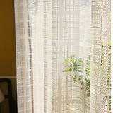 简约现代风格纯色白色窗纱卧室隔断网格纱定制飘窗纱帘布料特价