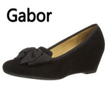 德国正品代购嘉宝Gabor25.364蝴蝶结坡跟羊皮女鞋单鞋15新款包邮