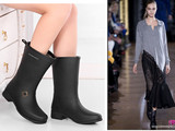 外贸新款品牌时尚大气女款中筒防滑轻便款保暖橡胶雨鞋雨靴