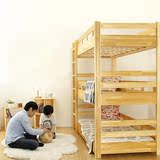 床 幼儿园床 高低床子母床拆分带拖床实木三层床双层床上下床午休