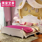 韩式简约公主床1.5米白色田园床高箱床美式婚床储物床1.8米双人床
