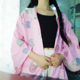 夏季女装日系软妹可爱猫咪宽松和服防晒衣韩版薄款长袖短外套学生