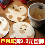 创意中国风圆形立体镂空木质杯垫 餐垫 隔热垫-可爱动物