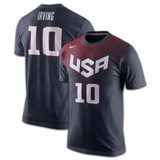 2014男篮世界杯/耐克USA美国球员号码名字短袖T恤-10号凯里·欧文