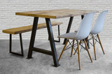 铁作坊北欧 美式LOFT工业做旧风格 铁艺餐桌椅 组合 简约餐桌餐椅
