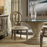 美式乡村欧式法式新古典全实木餐厅家具餐桌椅布艺软包餐椅书椅