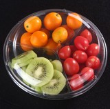 500克装三分格鲜果切盒透明/沙拉盒/水果盒/果蔬盒/餐盒600个/箱