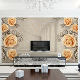 欧素电视背景墙壁画3D简约客厅卧室墙纸壁画欧式现代温馨玫瑰