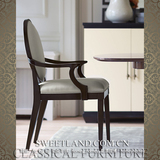 正品Bernhardt美国进口家具新古典实木椅餐椅实木书椅扶手椅实体