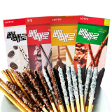 韩国 进口零食 EXO组合 白巧克力夹心饼干 Lotte乐天巧克力棒