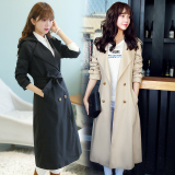 2016春装新款韩版大码风衣女学生韩国学院风18-30岁加长款外套女