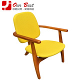 欧格贝思意大利设计师家具 个性沙发椅 创意沙发 单人 舒适实木椅