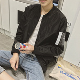 森马夹克外穿新款韩版青春流行男2016长袖春季精致韩风外套纯色