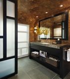 简约现代中式浴室柜大理石台面组合柜洗脸盆洗手池橡木实木柜现货
